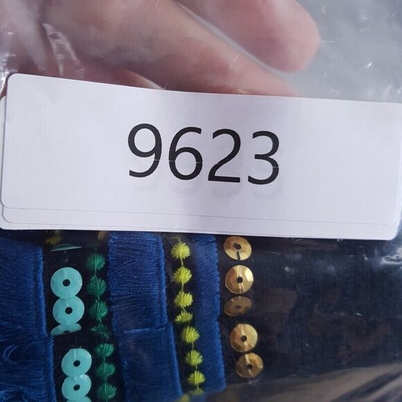 TALBOTS Womens Skirt Size 4 Blue Tweed Straight Lined Frayed Sequins Hem Cotton - Picture 9 of 9